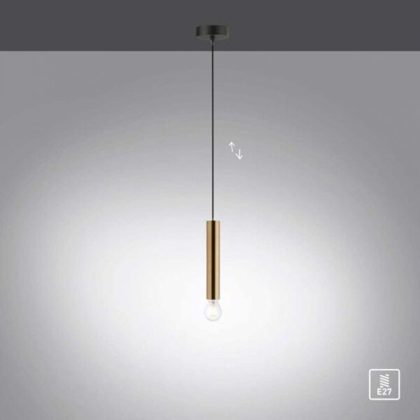Leuchten Direkt 15617-60 - Lampadario a sospensione con filo BRUNA 1xE27/60W/230V ottone