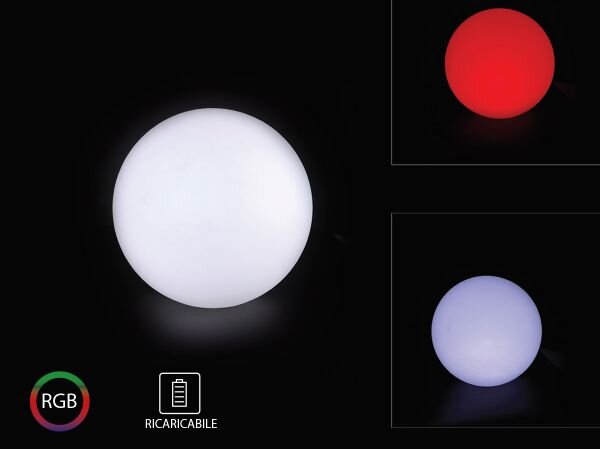 Sfera Palla Luminosa Grande Ball Light Con Lampada Luce Led RGBW Ri