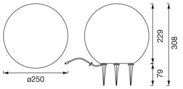 Ledvance - Lampada LED da esterno BALL LED/2W/12V IP44