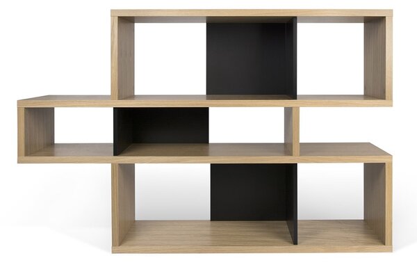 Libreria design in legno Temahome per casa e ufficio. Mobile librerie aperte  in quercia, noce, grigio