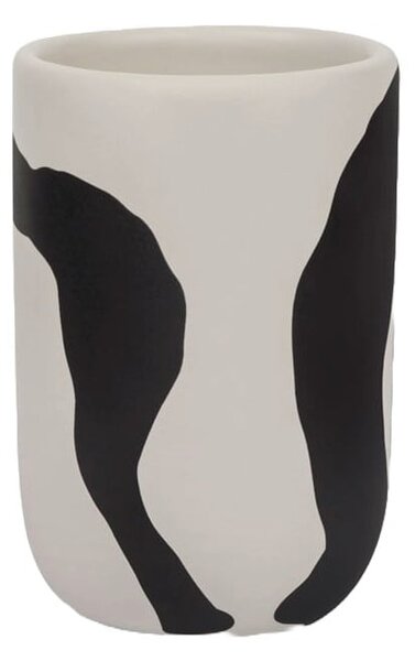 Tazza in ceramica bianca e nera per spazzolini da denti Icon - Mette Ditmer Denmark