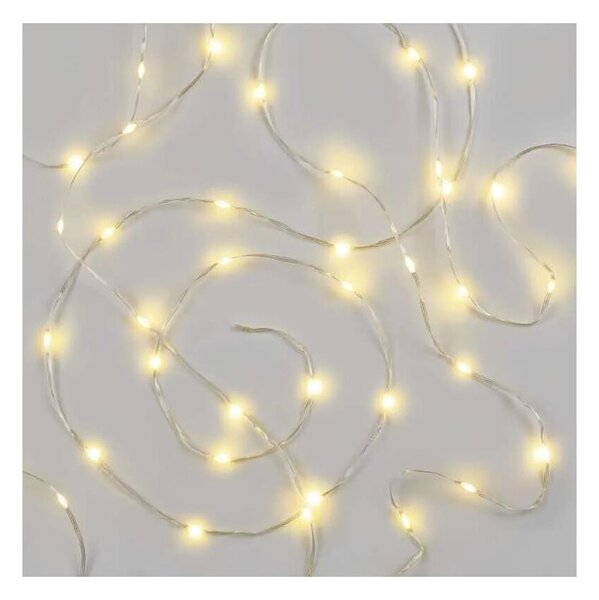 Catena luminosa LED da esterno 120 LED, 17 m, IP44, bianco caldo