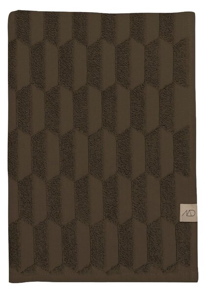 Set di 2 asciugamani in cotone marrone scuro 35x55 cm Geo - Mette Ditmer Denmark