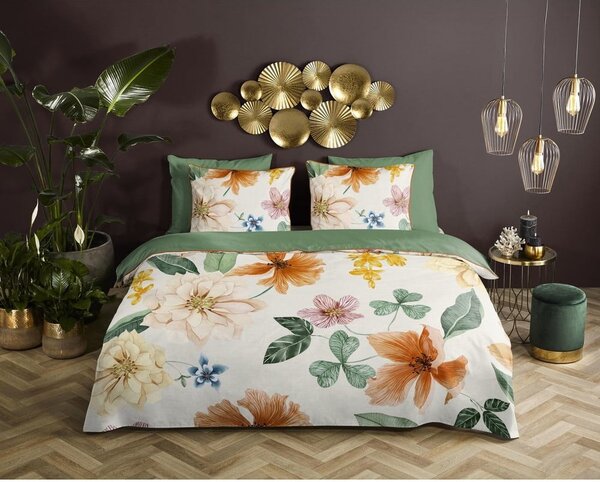 Set copripiumino e federa in raso di cotone per letto matrimoniale ed esteso 240x220 cm Annabelle – Descanso