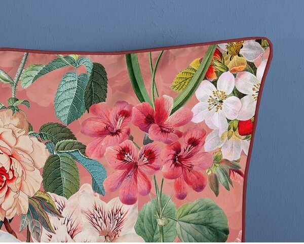 Lenzuolo singolo in cotone biologico arancione Flowery, 140 x 220 cm Organic - Descanso