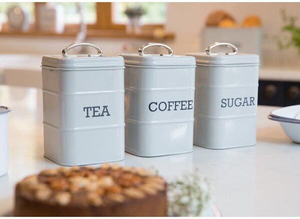 Barattolo da zucchero in latta grigia Nostalgia Living Nostalgia - Kitchen Craft