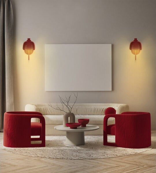Osram - Lampada da parete DECOR COROLLE 1xG9/20W/230V rossa