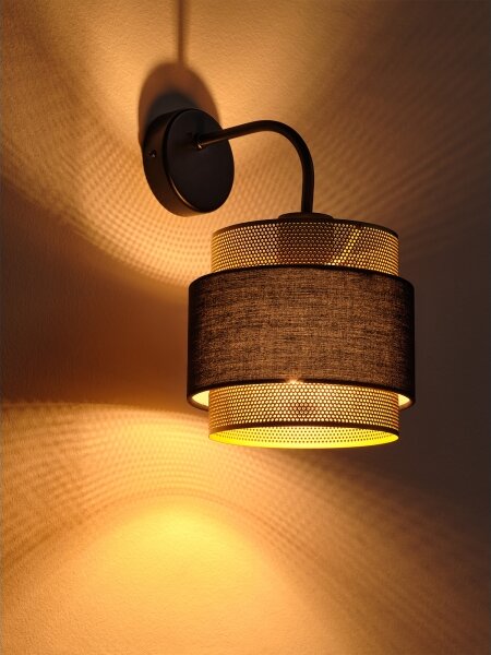 Osram - Lampada da parete DECOR HORNET 1xE27/10W/230V nero/oro