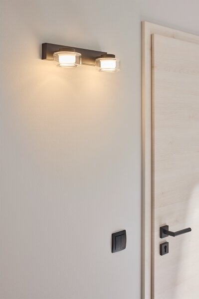 Osram - Applique da bagno a LED ORBIS FLAME 2xLED/5,5W/230V IP44 nero