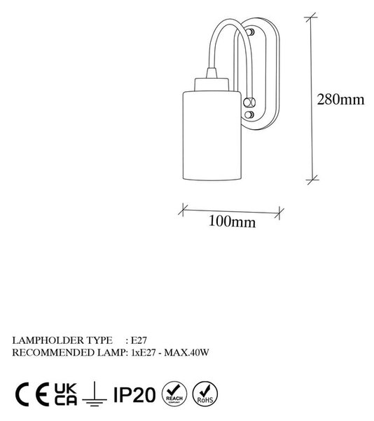 Lampada da parete color oro ø 10 cm Hemikilo - Opviq lights