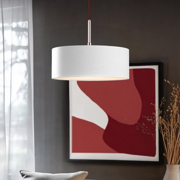 Eglo - Lampadario LED sospeso a cavo TUNJA 1xE27/60W/230V bianco