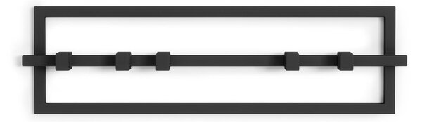 Appendiabiti da parete in metallo nero Cubiko - Umbra