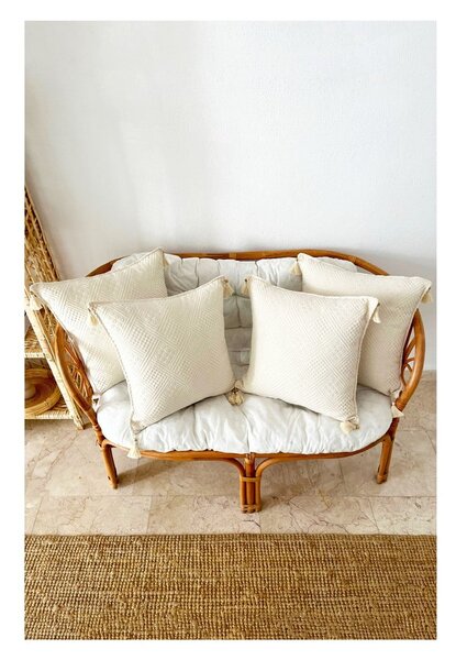 Federe in set di 4 federe in cotone biologico 43x43 cm Natural - Mila Home