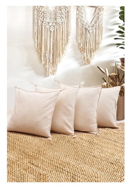 Federe in set di 4 federe in cotone biologico 43x43 cm Natural - Mila Home