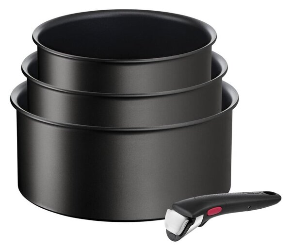 Pentole in alluminio con superficie antiaderente per induzione in set di 3 pezzi INGENO Eco Resist L3979202 - Tefal
