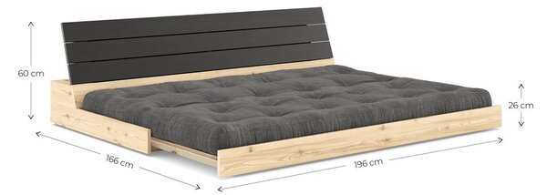 Divano letto beige 196 cm Base - Karup Design