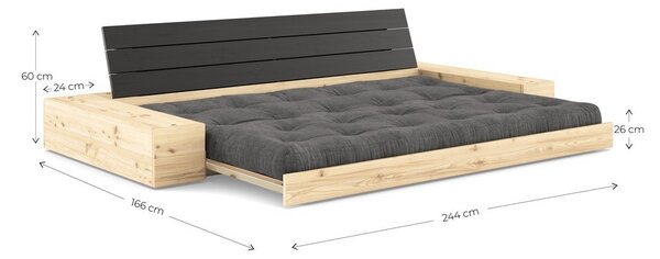 Divano letto verde 244 cm Base - Karup Design