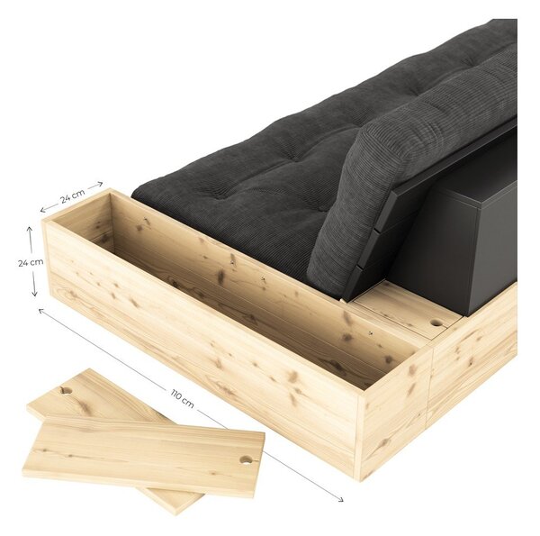 Divano letto verde 244 cm Base - Karup Design