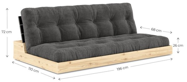 Divano letto beige 196 cm Base - Karup Design