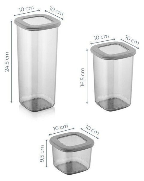 Set di contenitori per alimenti alimentari 15 pz Fresco – Hermia