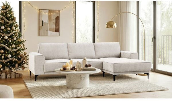 Divano angolare color crema (con penisola a destra) Copenhagen – Scandic