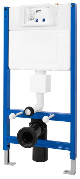 Supporto da incasso per vasi WC con bottone F Cromo
