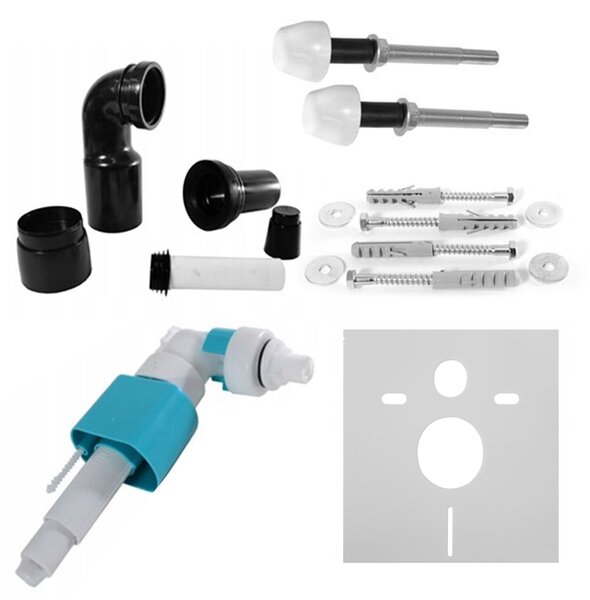 Supporto da incasso per vasi WC con bottone F Cromo