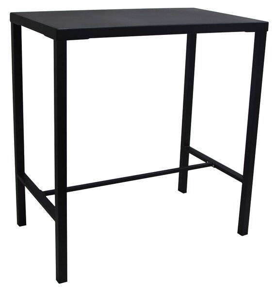 Tavolo Alto da Giardino 105x60xH110 cm in Metallo Utility Nero