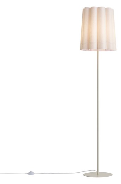 Lampada da terra Japandi beige con paralume in tessuto 160 cm - Jenni