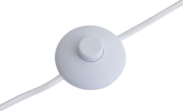 Lampada da terra Japandi beige con paralume in tessuto 95 cm 2 luci - Jenni