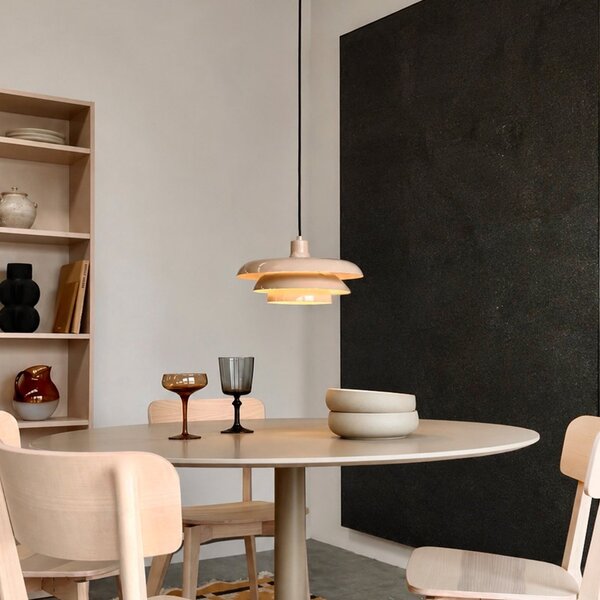 Lampada a sospensione Dyberg Larsen, Ava, dimmerabile, Beige, Sala da pranzo, Metallo, Design