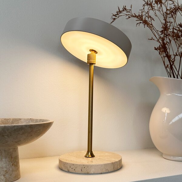 Lampade da tavolo Dyberg Larsen, Moonlight, dimmerabile, Beige, Soggiorno, Pietra, Design