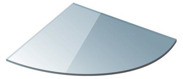 Ricambio vetro per mensola bagno 20cm semicircolare trasparente VITRO-RT KAMALU