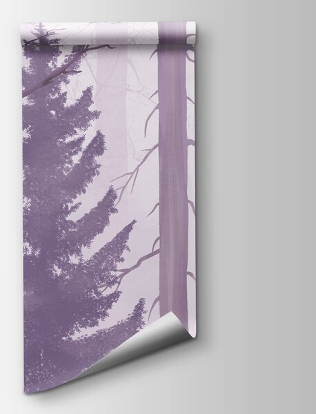Carta da parati Wall mural Foggy forest with trees, Carta da parati Natura, Carta da parati popolare, t00978v3 - Tapeko.it