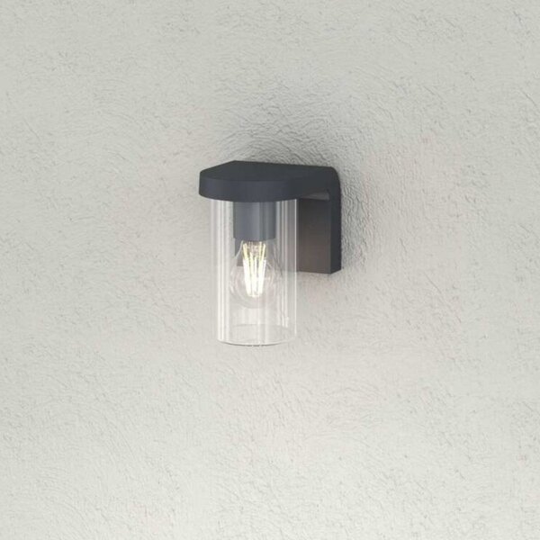 Applique moderno top light lugano ap ga e27 led ip54 alluminio vetro - Top Light