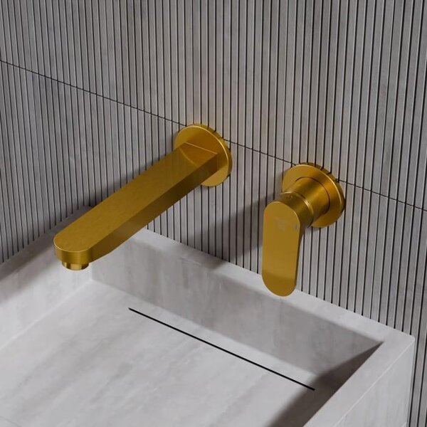 Miscelatore monocomando da parete per lavabo, serie Steinberg 343, con rivestimento colorato