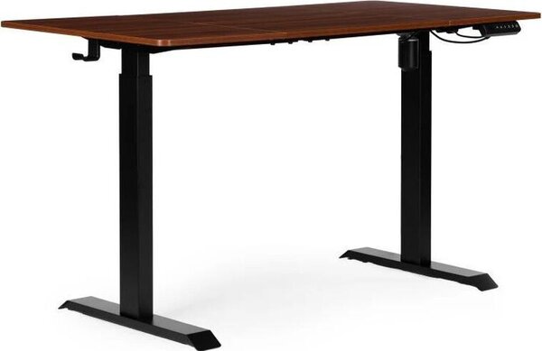 ModernHome JNI-D60-1-16 Scrivania regolabile elettricamente in altezza 140 x 70 cm, marrone