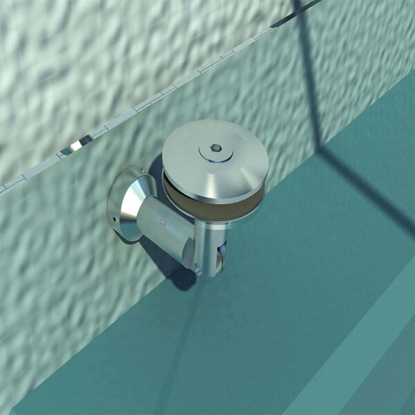 HOMCOM Pensilina in Vetro per Porta d'Ingresso in Acciaio Inossidabile e Vetro Temperato, 200x90 cm, Trasparente | Aosom Italy