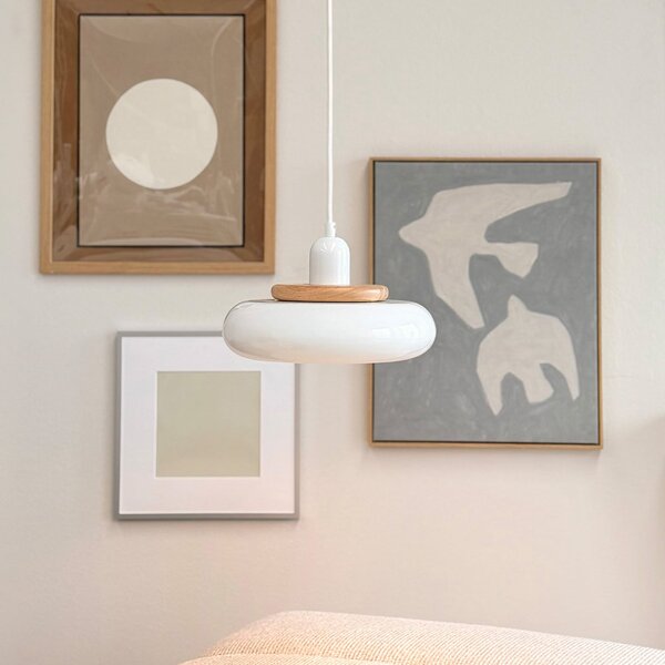Lampada a sospensione Dyberg Larsen, Planet Mini, dimmerabile, Bianco, Sala da pranzo, Metallo, Design