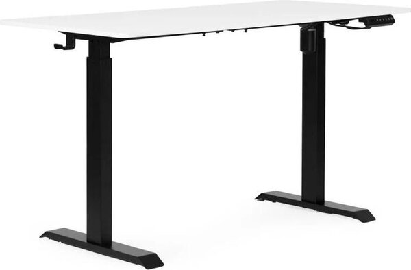 ModernHome JNI-D60-1-1 Scrivania regolabile elettricamente in altezza 140 x 70 cm, bianca