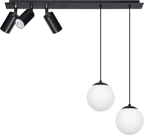 Lampadario ALBIO bianco e nero 5xE14x40W in metallo, dimensioni: 85x68x14 cm, IP20, Kaja