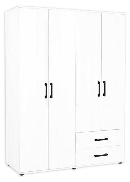 Armadio 4 ante e 2 cassetti GRD4422023 colore bianco