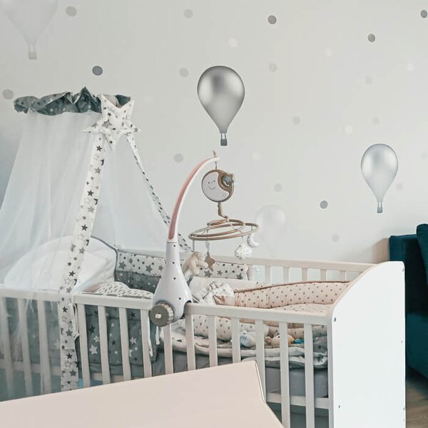 Adesivi in tessuto - Palloncini autoadesivi blu in stile norvegese