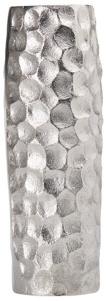 Vaso di fiori decorativi moderni vaso fatto a mano alluminio alto argento Beliani