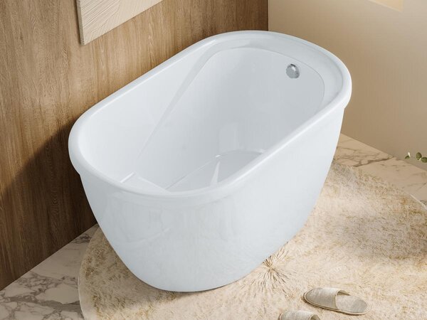 Vasca da bagno freestanding 120 x 75 x H65 cm - 240L - Bianco - PICCOLA