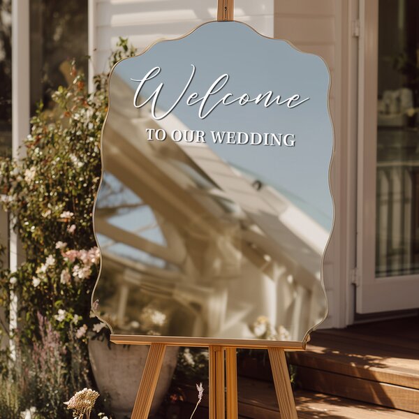 Adesivo per specchio S13 – Welcome to our wedding