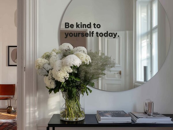 Adesivo per specchio S26 – Be kind to yourself today