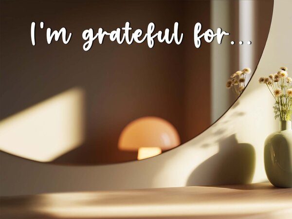 Adesivo per specchio S29 – I’m grateful for