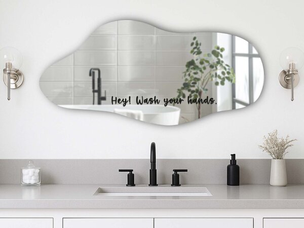 Adesivo per specchio S32 – Hey! Wash your hands
