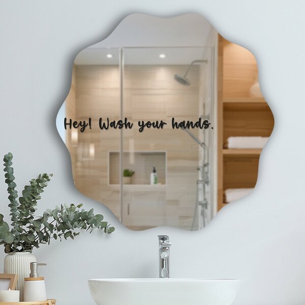 Adesivo per specchio S32 – Hey! Wash your hands